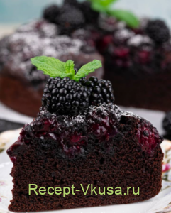 Пирог с ежевикой